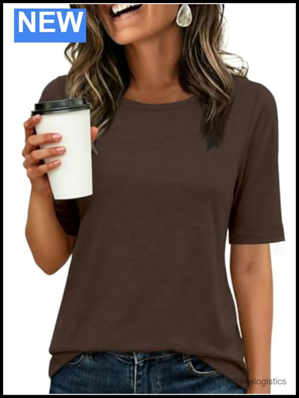 Half Sleeve Tee Crewneck Basic Fit Tops Trendy 2026 Spring Summer Business